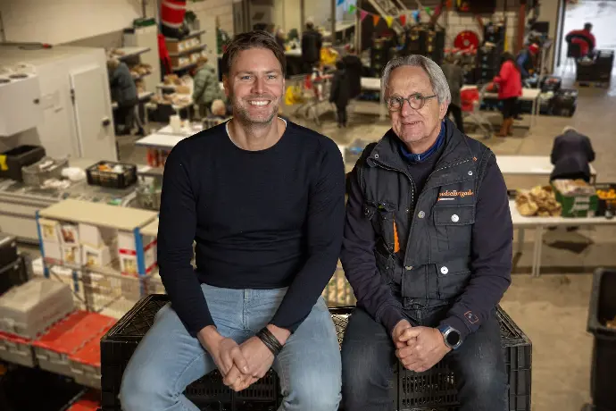 Thomas Chaulet en Peter van den Kieboom Voedselbank Etten-Leur